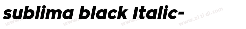 sublima black Italic字体转换